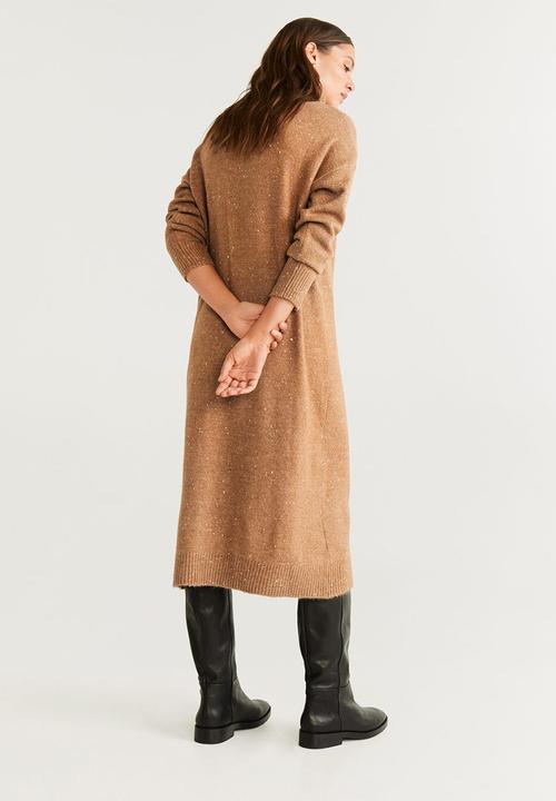 MANGO - Dress confeti - brown
