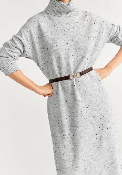 MANGO - Dress confeti - pastel grey