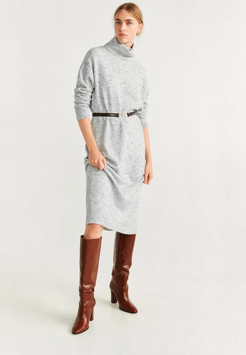MANGO - Dress confeti - pastel grey