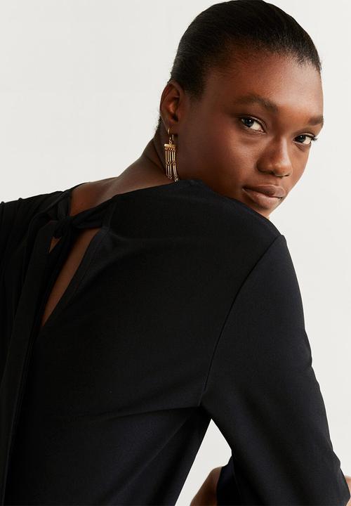 MANGO - Dress velduan - black