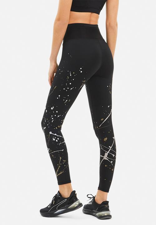 PUMA - Metal splash splatter tight - black
