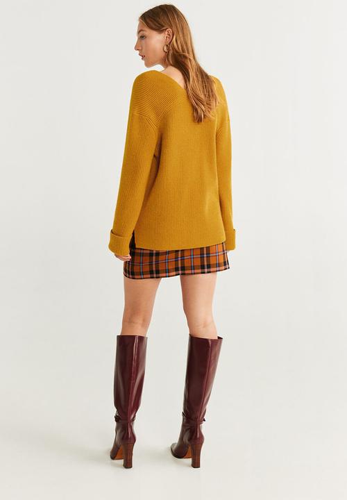 MANGO - V-neck jersey - yellow