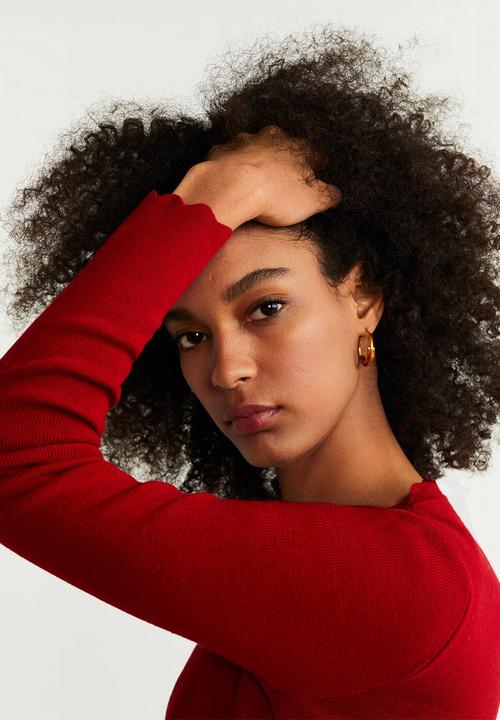 MANGO - Sweater arondita - red