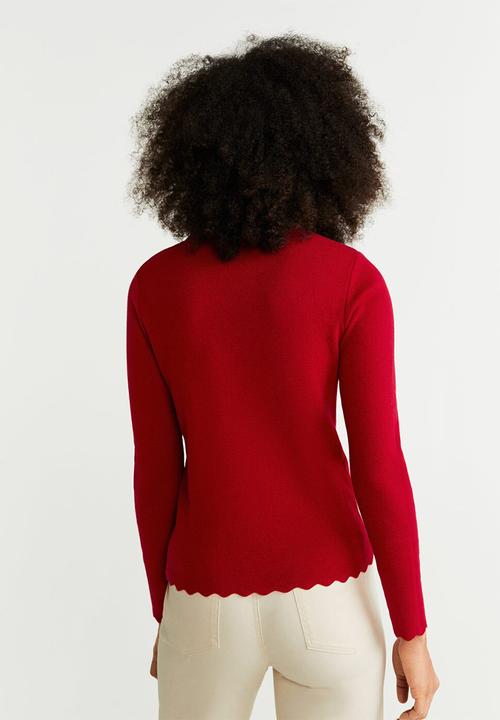 MANGO - Sweater arondita - red
