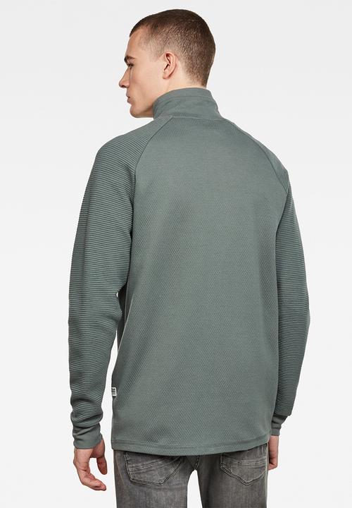 G-STAR - Korpaz zip through sweater - grey moss