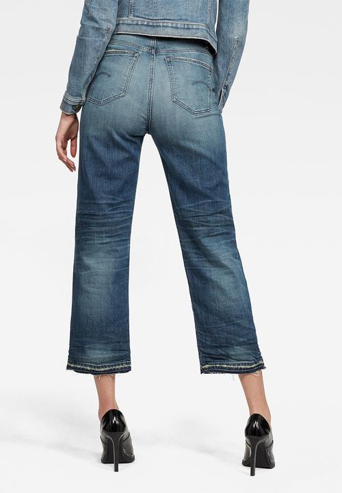 G-STAR - Tedie ultra high straight leg ankle - faded atlas