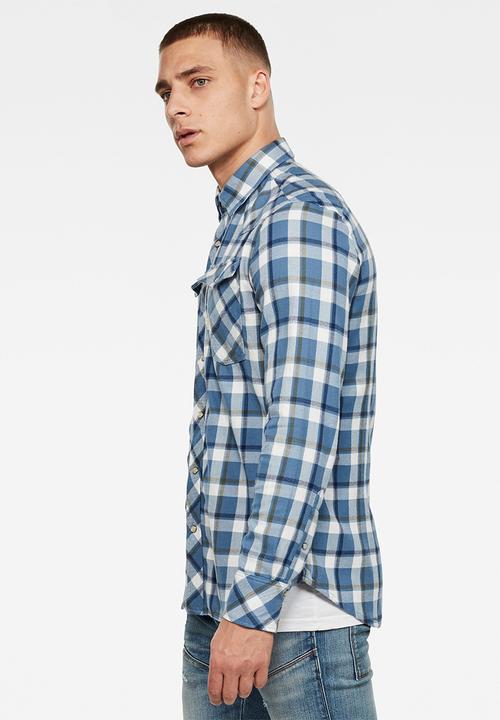 G-STAR - 3301 slim shirt long sleeve - selft sali check