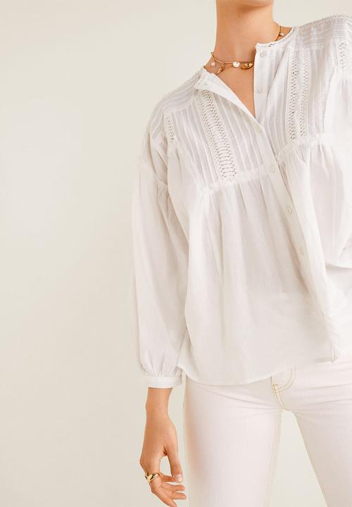 MANGO - Shirt ivet - white