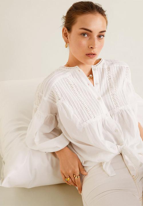 MANGO - Shirt ivet - white