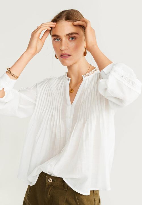 MANGO - Shirt lanka - ecru