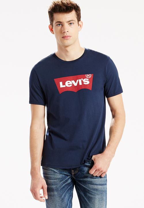 navy blue levis t shirt
