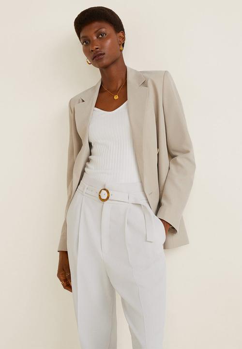 MANGO - Manuels trouser - off white