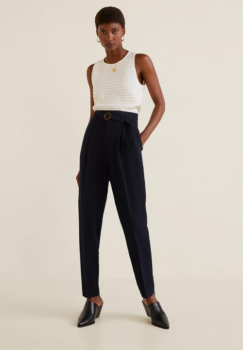 MANGO - Manuels trouser - navy