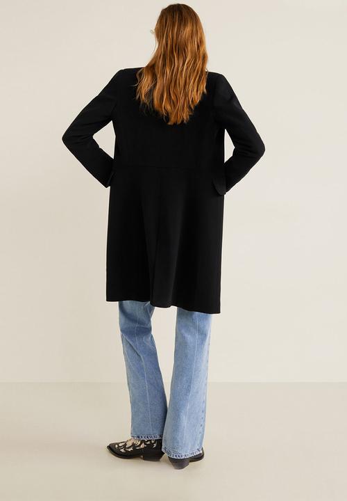 MANGO - Bombon coat - black