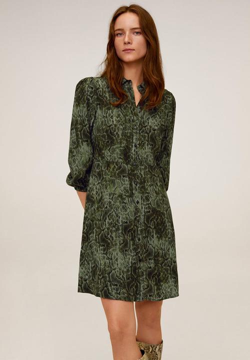 MANGO - Dress cascabel - green