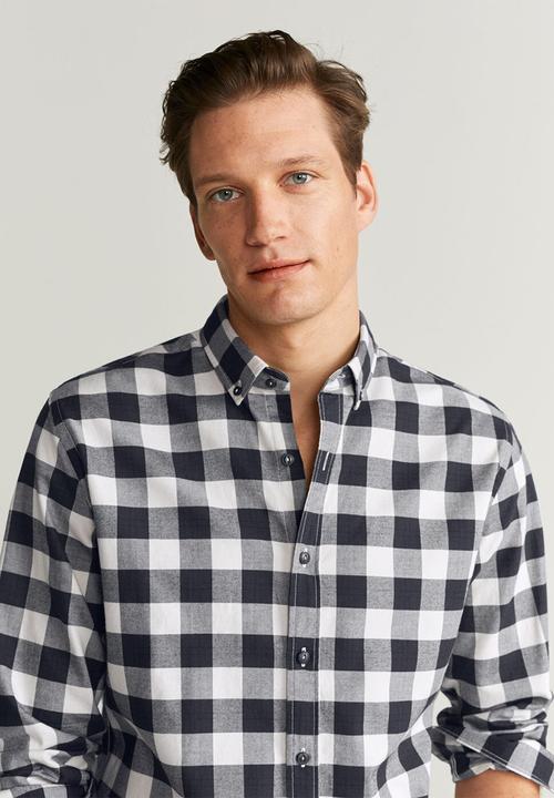 MANGO - Claude shirt - black & white