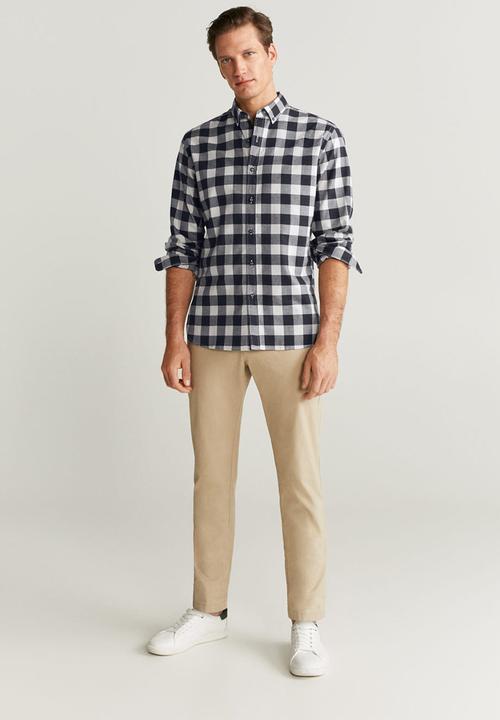 MANGO - Claude shirt - black & white