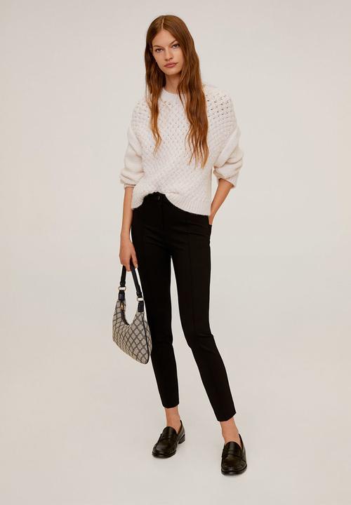 MANGO - Trousers lima - black