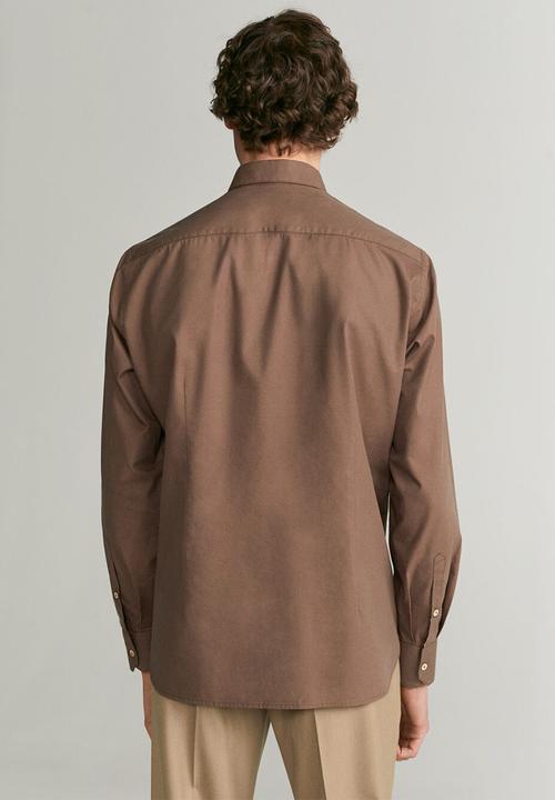 MANGO - Portion shirt - brown