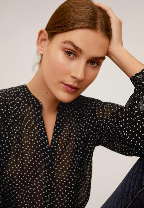 MANGO - Shirt prarie - black