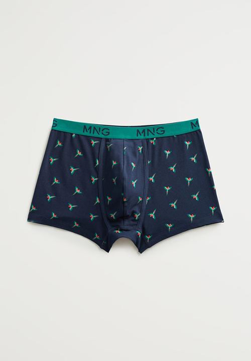 MANGO - Loro boxers - navy & green 