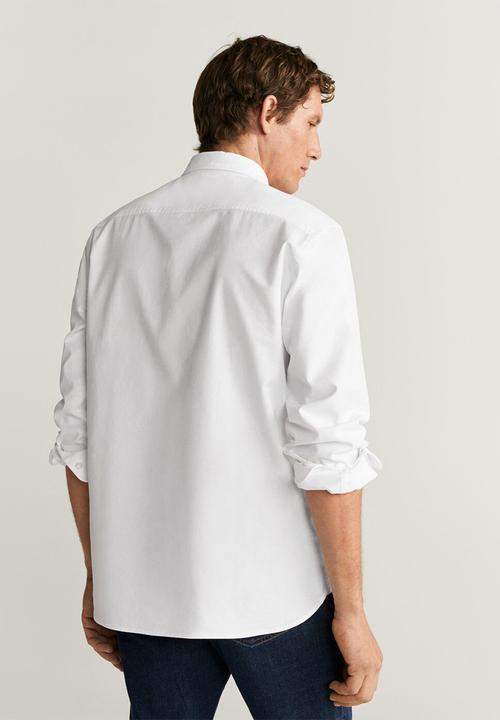 MANGO - Oxford shirt - white