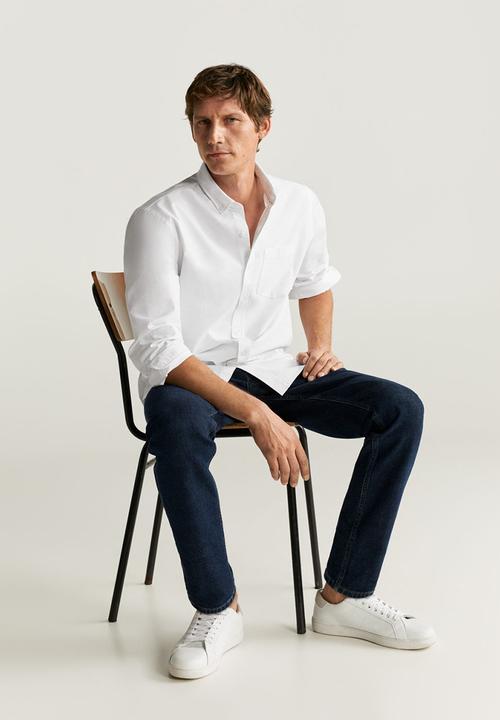 MANGO - Oxford shirt - white