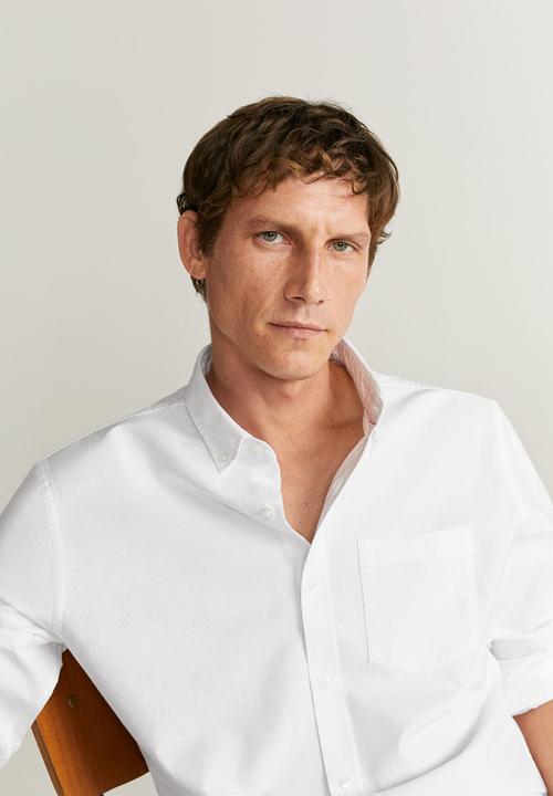 MANGO - Oxford shirt - white