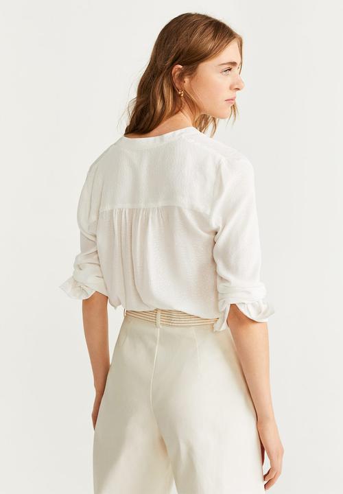 MANGO - Shirt hidden - natural