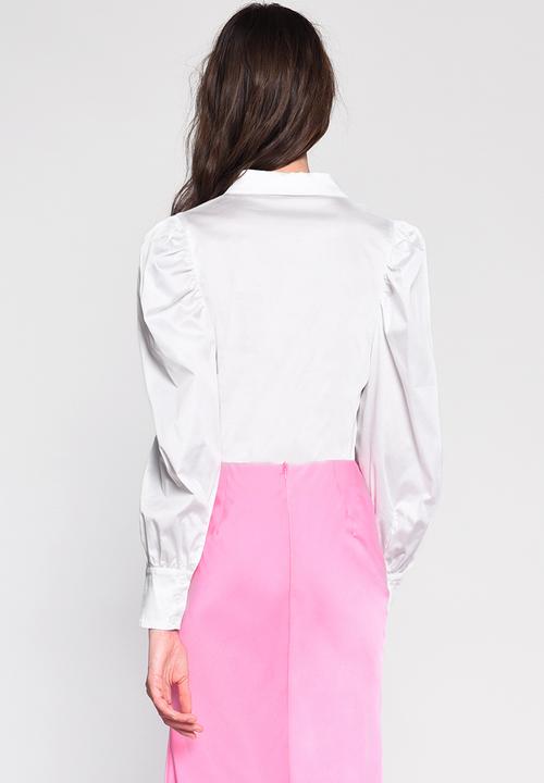 Glamorous - Puff sleeve shirt - white