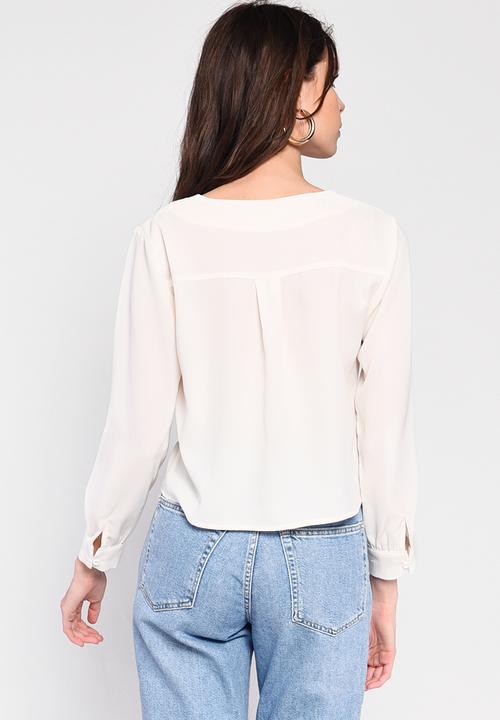 Glamorous - V-neck blouse - white