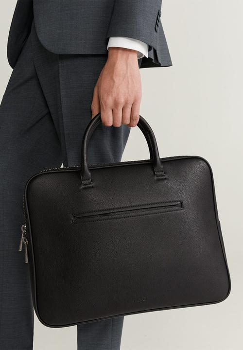 MANGO - New York flat laptop bag - black