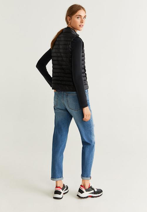 MANGO - Waistcoat blavest - black