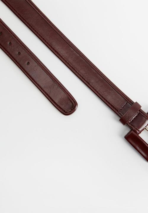 MANGO - Belt retris - dark red
