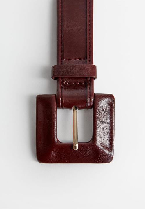 MANGO - Belt retris - dark red