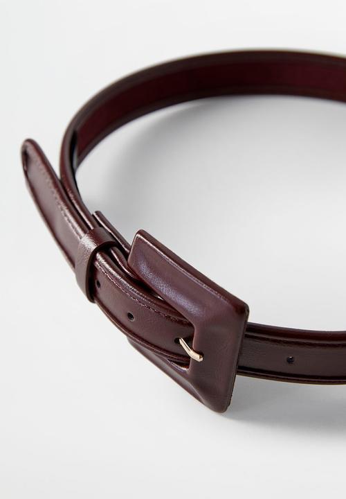 MANGO - Belt retris - dark red
