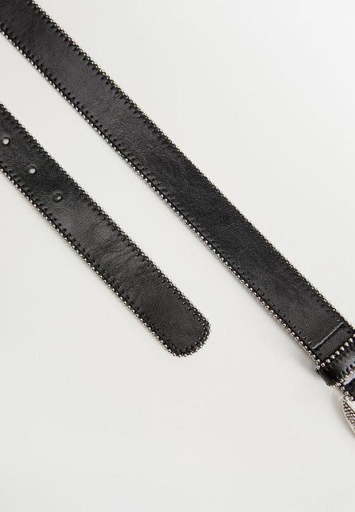 MANGO - Belt cowy - black