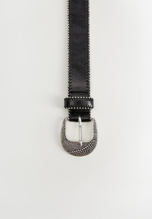 MANGO - Belt cowy - black