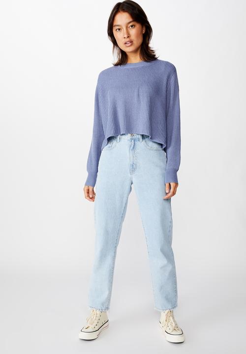Cotton On - Archy cropped 2 pullover - blue