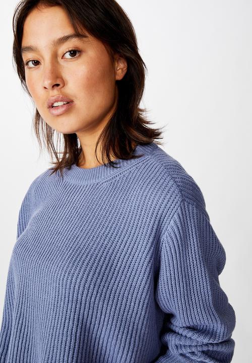 Cotton On - Archy cropped 2 pullover - blue