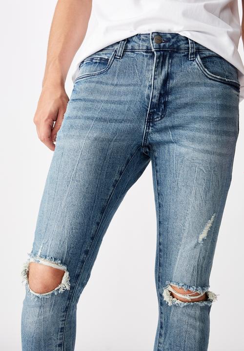 Factorie - Raw hem skinny leg jean - bright indigo