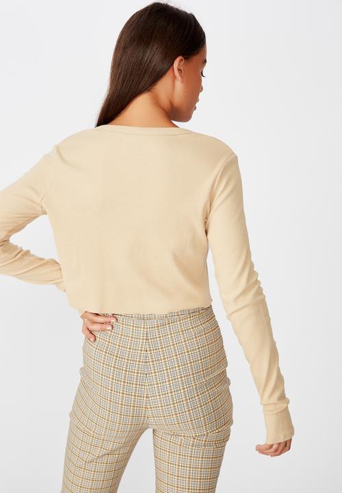 Factorie - Raw edge cardi - beige
