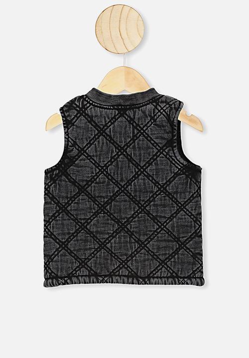 Cotton On - Lewis quilted vest - black