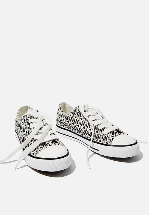 Cotton On - Mickey jodi low rise - white & black 