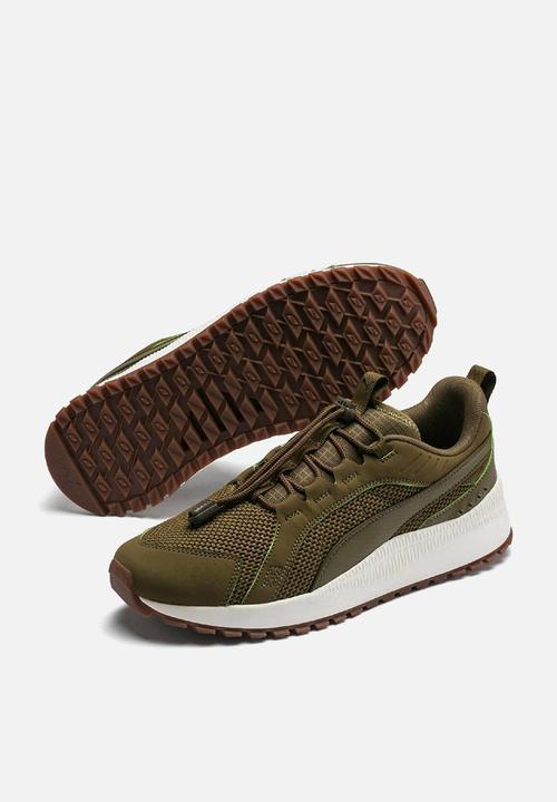 PUMA - Pacer next trail sneaker - dark olive / white