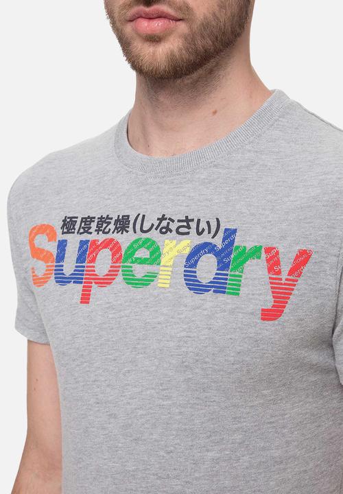 Superdry. - Retro sport tee - grey