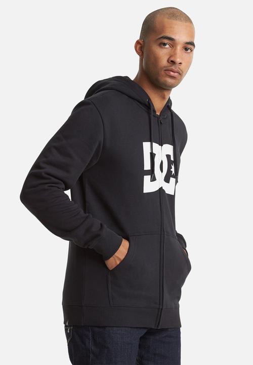 DC - Zip thru hooded sweat - black