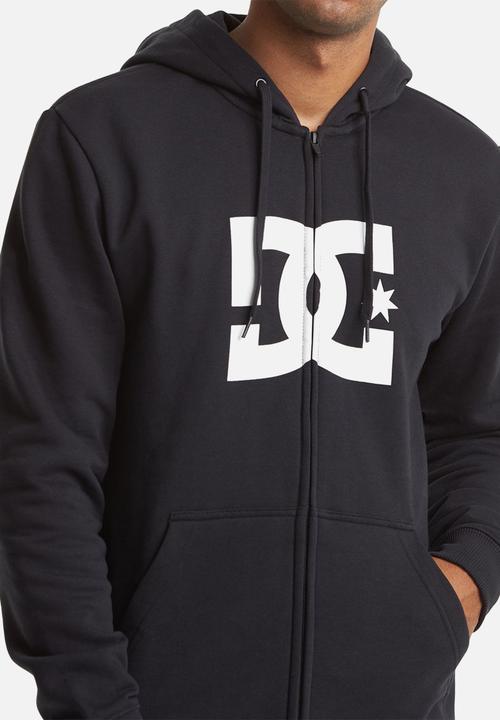 DC - Zip thru hooded sweat - black