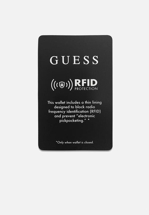 GUESS - Farini flat billfold with id window - black