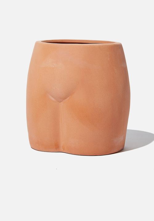 Typo - Small shaped planter - peach